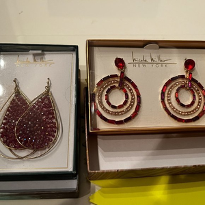 Earrings by Nicole Miller (Two‎ Pairs)